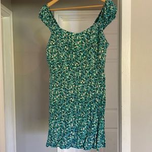 Old navy floral summer dress off shoulder size large